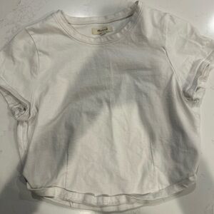 Madewell White Crop Top